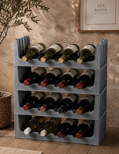 Flaschenregal weinregal grau - weinregal,