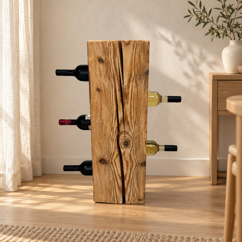 Weinregal aus massivholz - massivholz, –