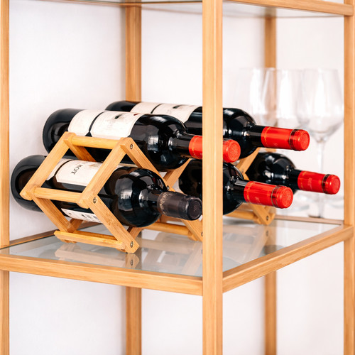 Weinregal bambus faltbar - bambus, –