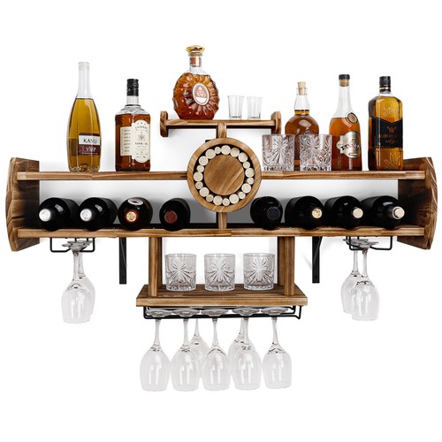 Weinregal holz wand mit - weinregal,